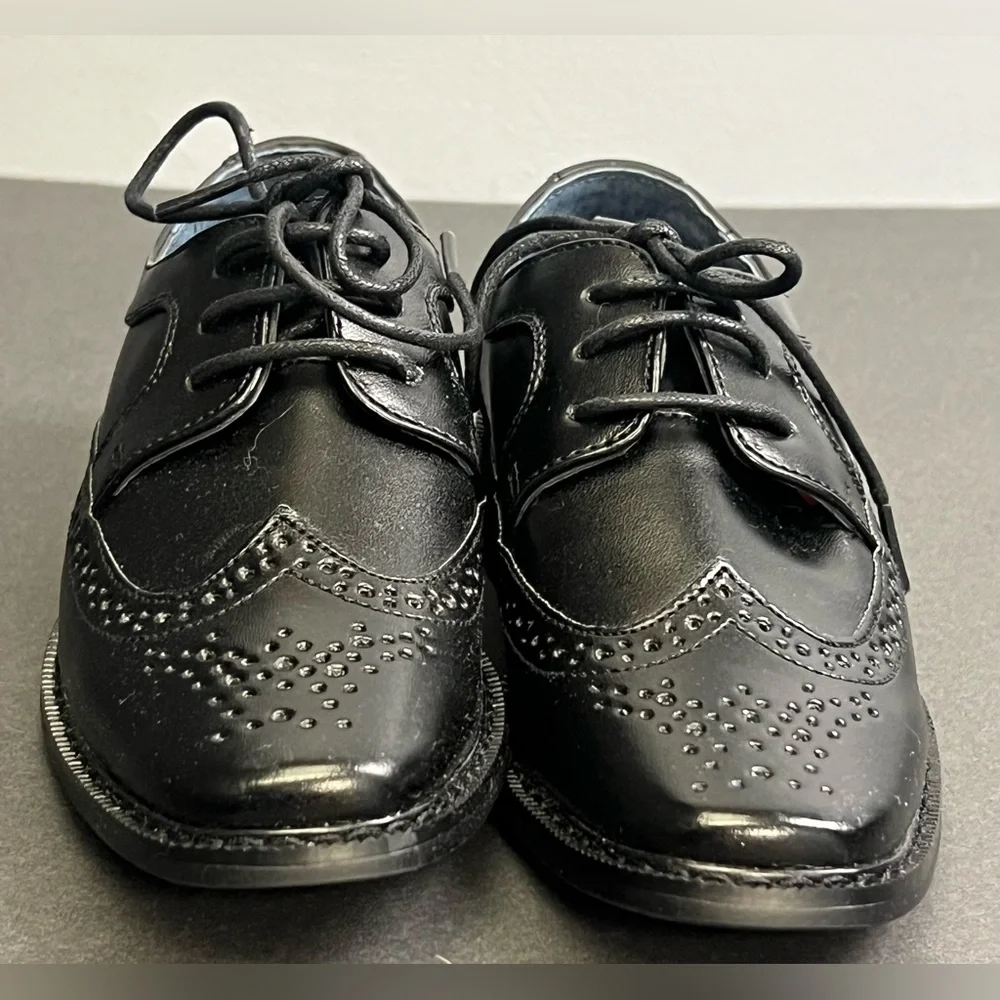 Joesph Allen- Youth Black, Lace Dress Shoes-‎ Size: 10, Pre-Owned